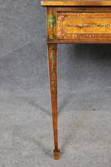 Antique 19th Century Adams Style Paint Decorated Display Cabinet China Cabinet