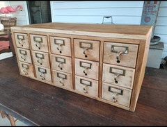 antique library card catalog