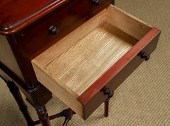 Antique English Victorian Small Pair Mahogany Bedsides Locker Tables Nightstands