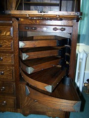 ANTIUQE OAK DENTAL CABINET