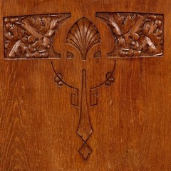 Antique Cupboard Art Nouveau Oak Italy Early XX Century Original