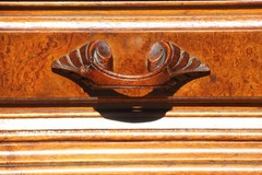 Fancy Burl Walnut Victorian Credenza Cabinet with Drawer ~ Ca.1880