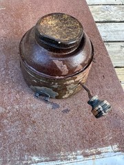 Hoosier Flour Sifter Bin With Window Kitchen Cabinet Metal Hand Crank Antiques