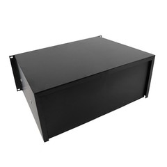 19″ 4U Steel Plate DJ Drawer Cabinet with Keys Black, USA Warehouse, in stock