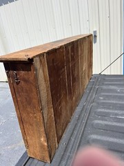 Antique Schoolhouse Oak Wall Mount Map Cabinet w/ 8 Early 1900’s Pull-Down Maps