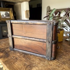Unusual Draws Slim And Long Wooden Two Tier Vintage Shop Display Unit England