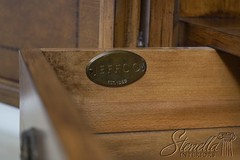 62049: JEFFCO Georgian Style 2 Door Bar Liquor Cabinet