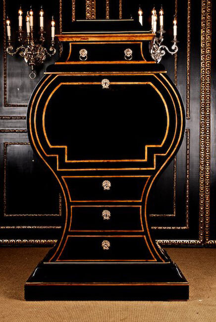 L-Sam-211 Lyra Secretary Writing Furniture Bureau IN Viennese Biedermeier Style