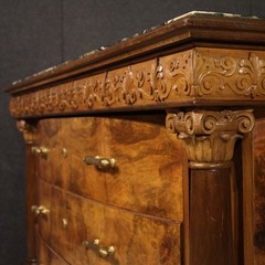 Italian chest of drawers commode dresser marble top antique style 20th century