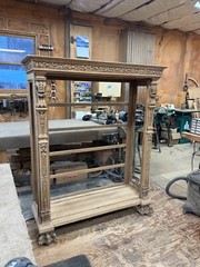 Antique Oak Large Late Victorian China Cabinet