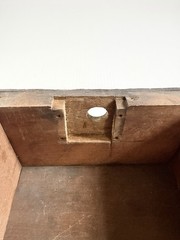 Vintage Wooden Cabinet File Drawer, Tool Box, Porcelain Knobs 7x4x13