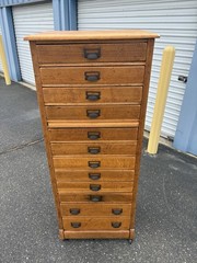 Antique Quarter Sawn Oak Catalog Cabinet
