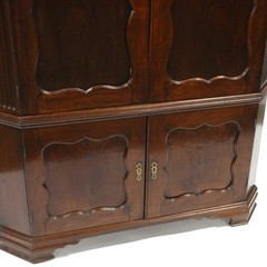 George III Mahogany Architectural Corner Cupboard