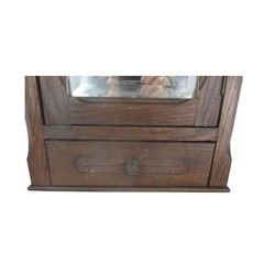 Kitchen Apothecary Medicine Bathroom Wall Cabinet Oak Beveled Glass Mirror Mid C