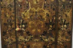 Antique Charles II Georgian Japanned Carved Lacquer China Cabinet on Base