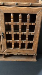 Vintage 1960s Wooden Spice Cabinet Apothecary 16″x15″ Wall Mounted