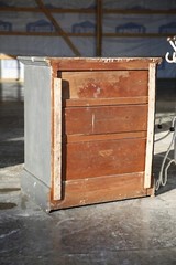 Vintage Wood Drawer Apothecary Cabinet Tool Box Counter Display Antique Chest