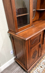 English Oak Buffet China Cabinet | Antique Furniture