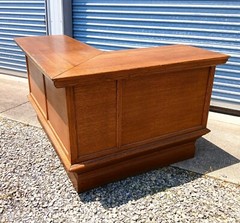 Antique Quarter Sawn Oak L Shaped General Store Counter Bar 1920s