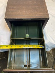 Vintage Globe Wernicke Heavy Duty Card Catalog File Cabinet Metal Drawer 5 x 8
