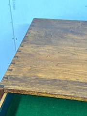 Antique oak general store collectors cabinet 8 drawer table top 1800s country