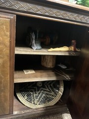 Antique Vintage Hand Painted Liquor Cabinet
