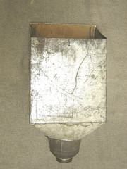Vintage Kitchen Cabinet Metal Flour Bin; Wood Door & Sifter Crank