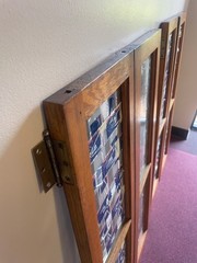 Vintage Oak Craftsman Cabinet Doors 8 Light Two Pairs