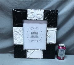 Decorative Salvaged 8×10 Tin Ceiling 3″ Patchwork Metal Picture Frame Old 85-25B