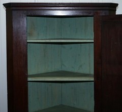 ORIGINAL GEORGE III CIRCA 1760 SOLID MAHOGANY CORNER CUPBOARD LARGE BOOKCASE