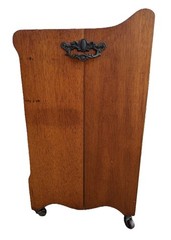 ANTIQUE 19th C. Hand Carved Victorian Mahogany Coal Purdonium Box w/ Metal Liner