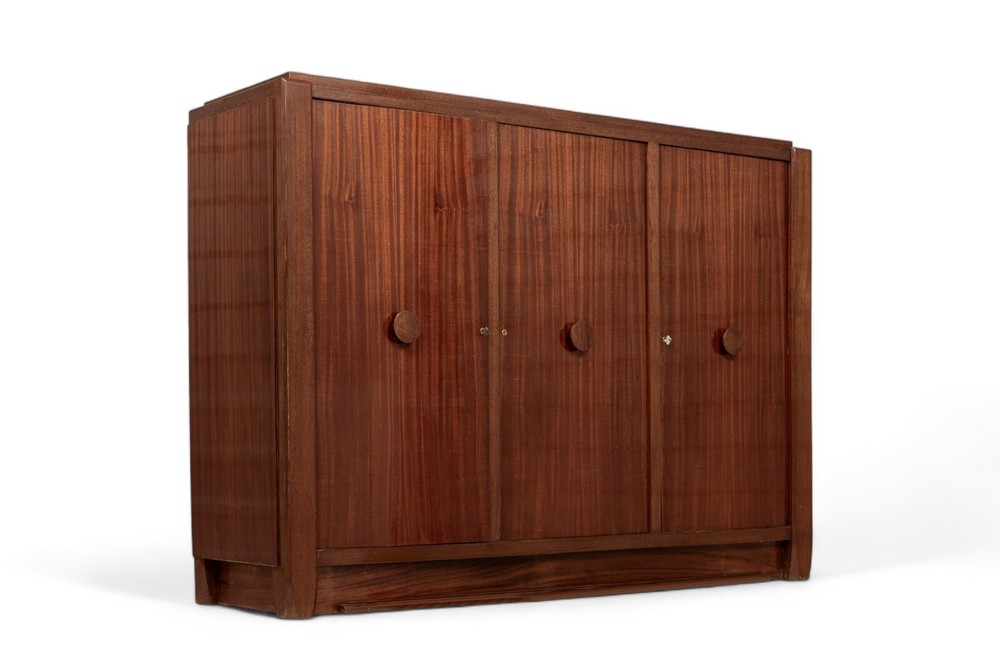 French Art Deco Antique Mahogany Sideboard Cabinet by Andre Sornay