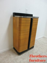1940s Art deco Dental Cabinet Industrial Medical Chest Dresser Maple 9 Drawer B