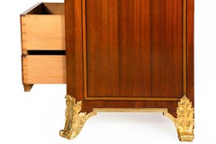 Mercier Frères French Bronze-Mounted Mahogany Bedside Cabinet Commode