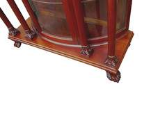 63159 Antique Victorian Mahogany China Cabinet Curio