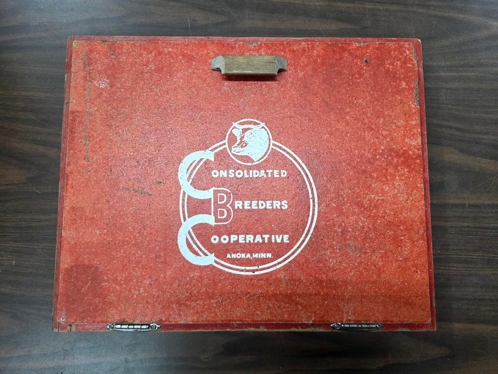 Consolidated Breeders Cooperative Veterinarian Records Cabinet Antique Vintage