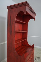 LF60777: Shaker Style Country Red Painted Finish Hutch