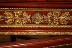 19th Century French Louis XVI Style Mahogany Bronze Mounted Cabinet Vitrine