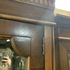 VTG 1950s MCM American of Martinsville Solid Mahogany Curio Display Cabinet 89″H