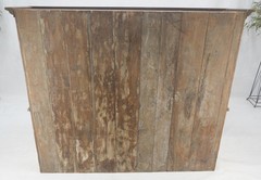 Rare Phenomenal Solid Teak Country Paint Decorated Painted Farm Style Cupboard