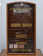 VERY RARE 1950’S RAWL PLUG SALES CABINET WITH TILL DRAWERS AND DISPLAY SECTION