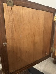RARE Antique 1900s Hand Made Medicine Cabinet Mirror and towel bar