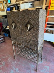 Authentic Maitland-Smith Vintage Elephant Bar Cabinet