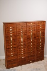 Vintage 92-Drawer 1930’s Oak Cabinet