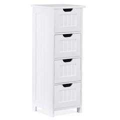 Narrow Floor Bathroom Storage Cabinet with Slide Out Drawers for Small Space