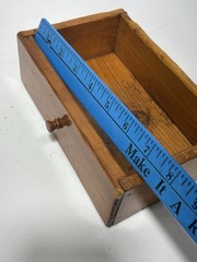 Vintage Wood Wall Candle Box Drawer Heart Cutout Primitive Country Decor Heart
