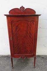 Late 1800s Victorian Carved Storage Music Record Cabinet 5962