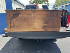 Antique Schoolhouse Oak Wall Mount Map Cabinet w/ 8 Early 1900’s Pull-Down Maps