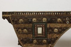 Indian Antique Carved & Painted Giant 9′ Granary Cabinet #52037