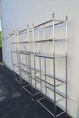 Boeing Company Chrome and Glass Display Shelving Etageres set of Three 9640